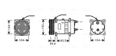 AVA QUALITY COOLING Kompressor, Klimaanlage (UVAK047)