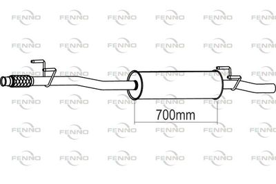 FENNO P7140 Глушитель выхлопных газов для VW CRAFTER 30-35 Автобус (2E_)