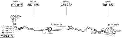 ABGASANLAGE BOSAL SYS04104