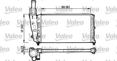 VALEO 731562 Радіатор охолодження двигуна для FIAT (Фиат)