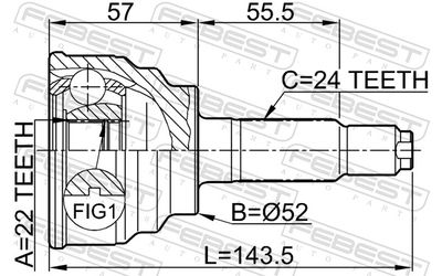 Joint Kit, drive shaft 0510-001