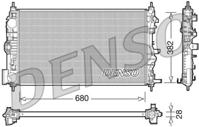 DENSO DRM15005 Радиатор охлаждения двигателя  для CHEVROLET CRUZE (Шевроле Крузе)