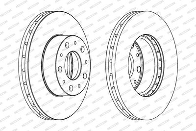 BREMSSCHEIBE FERODO DDF1800C 1