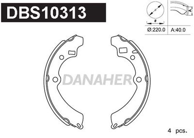 Комплект тормозных колодок DANAHER DBS10313 для SUZUKI SJ413