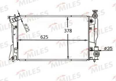 Радиатор, охлаждение двигателя MILES ACRB191