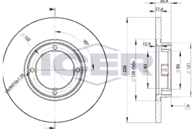 спирачен диск ICER 78BD4392-2