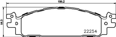Комплект тормозных колодок, дисковый тормоз TEXTAR 2225401 для FORD USA TAURUS