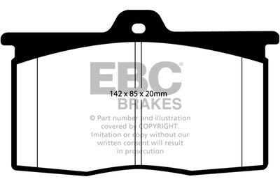 комплект спирачно феродо, дискови спирачки EBC Brakes DP4041R