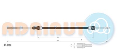 въжен механизъм, задействане на съединителя ADRIAUTO 41.0160