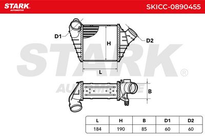 интеркулер (охладител за въздуха на турбината) STARK SKICC-0890455