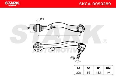 носач, окачване на колелата STARK SKCA-0050289