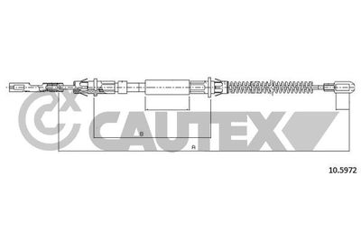 Тросик, cтояночный тормоз CAUTEX 762001 для CHEVROLET TRANS