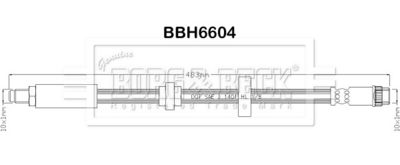 спирачен маркуч BORG & BECK BBH6604