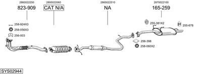 ABGASANLAGE BOSAL SYS02944