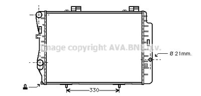 Радиатор, охлаждение двигателя AVA QUALITY COOLING MS2212 для MERCEDES-BENZ C-CLASS