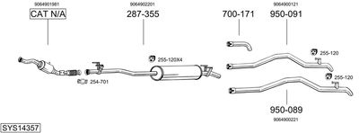 Układ wydechowy BOSAL SYS14357