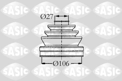 Комплект пыльника, приводной вал SASIC 2003407 для FIAT 242