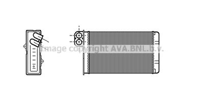 AVA QUALITY COOLING PE6233 Радиатор печки  для PEUGEOT 607 (Пежо 607)
