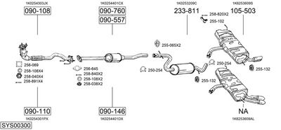 Изпускателна система BOSAL SYS00300
