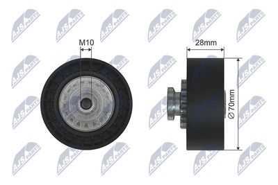Rolka napinacza, pasek klinowy wielorowkowy NTY RNK-RE-020