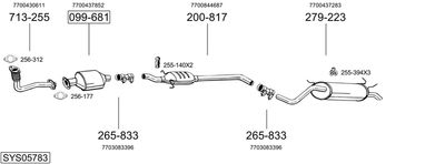 Układ wydechowy BOSAL SYS05783