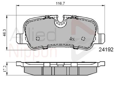 COMLINE ADB01726 Тормозные колодки и сигнализаторы  для LAND ROVER RANGE ROVER III (L322) 4.4 4x4