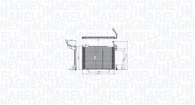 CONDENSATOR CLIMATIZARE MAGNETI MARELLI 350203103600