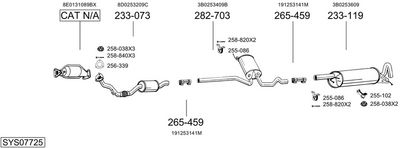 Изпускателна система BOSAL SYS07725