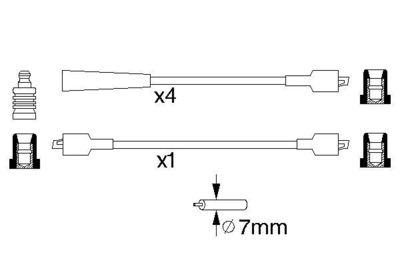Комплект проводов зажигания BOSCH 0 986 356 816 для FIAT RITMO