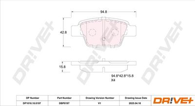 BREMSBELAGSATZ SCHEIBENBREMSE DR!VE+ DP1010100197 7