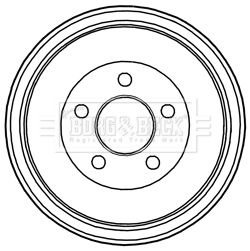Тормозной барабан BORG & BECK BBR7236 для JEEP CHEROKEE