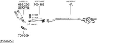 Изпускателна система BOSAL SYS10004