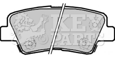 Комплект тормозных колодок, дисковый тормоз KEY PARTS KBP2220 для SSANGYONG ACTYON