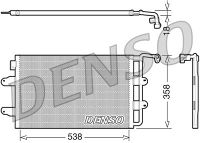 Конденсатор, кондиционер DENSO DCN32026 для VW NEW