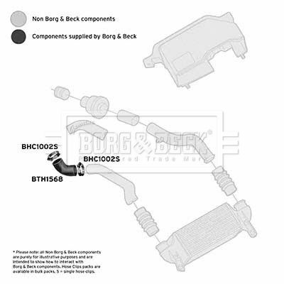 Charge Air Hose Borg & Beck BTH1568