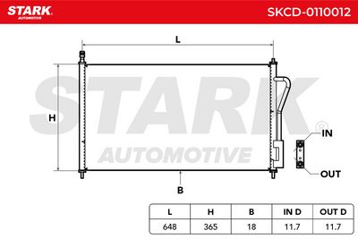 кондензатор, климатизация STARK SKCD-0110012