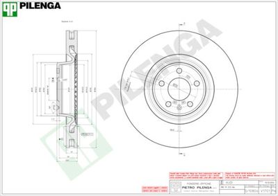 PILENGA V1701 Тормозные диски для AUDI A6 Allroad C7 (4GH, 4GJ) 3.0 TDI quattro