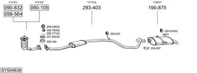 Układ wydechowy BOSAL SYS04638