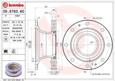 Brake Disc 09.6763.60