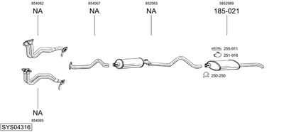 Изпускателна система BOSAL SYS04316