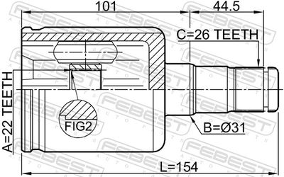 Joint Kit, drive shaft 2311-PV