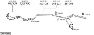 SISTEM DE ESAPAMENT BOSAL SYS05847