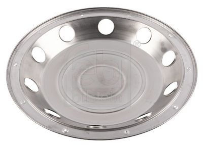 Wieldop Achter/Voor, materiaal: staal,, zilver, aantal gaten: 10, velgdiameter: 22,5inch, diameter: 590mm