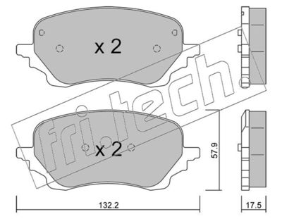 Комплект тормозных колодок, дисковый тормоз fri.tech. 1247.0 для FORD PUMA