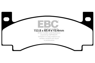 комплект спирачно феродо, дискови спирачки EBC Brakes DP41176R