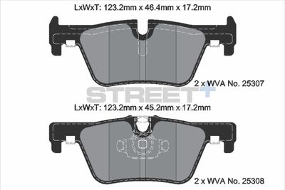 Sada brzdových doštičiek, kotúčová brzda PAGID RACING T8117SP2001