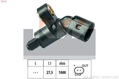 Czujnik, prędkość obrotowa koła KW 462125
