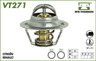 MTE-THOMSON VT271.89 Термостат  для OPEL VIVARO (Опель Виваро)