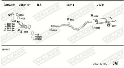 Układ wydechowy WALKER CIK018345A