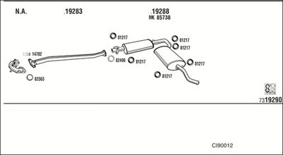 Układ wydechowy WALKER CI90012